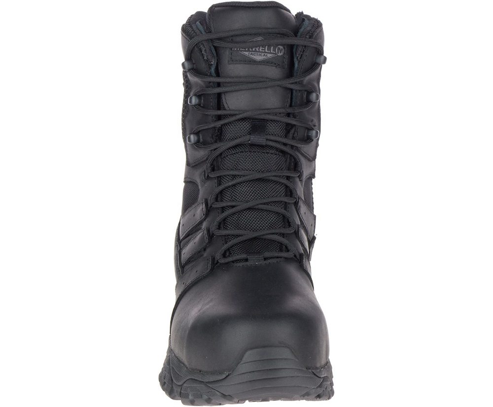 Merrell Boots Black - Moab 2 8\" Tactical Response Waterproof Comp Toe Work - Womens 61CFJKEAN